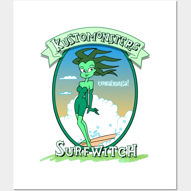 Surfwitch_2_Kustomonsters Wall Art by Cheeky Entertainment